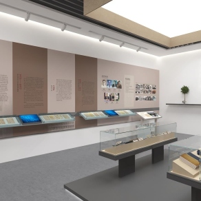 新中式校史展厅3D模型下载